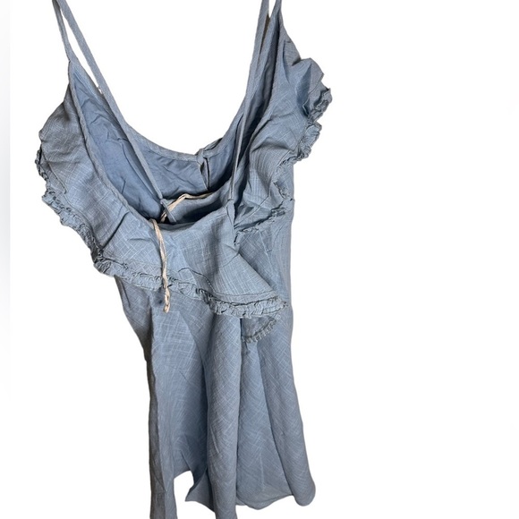 Free People Love Forever Mini Dress Hot Spring Blue Large NWT - Picture 4 of 5